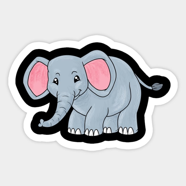 Elephant Pachyderm Africa India Sticker by bigD